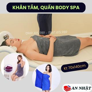 Khăn tắm spa, khăn quấn người spa mềm mại, thấm hút nước tốt, kt 70*1m4