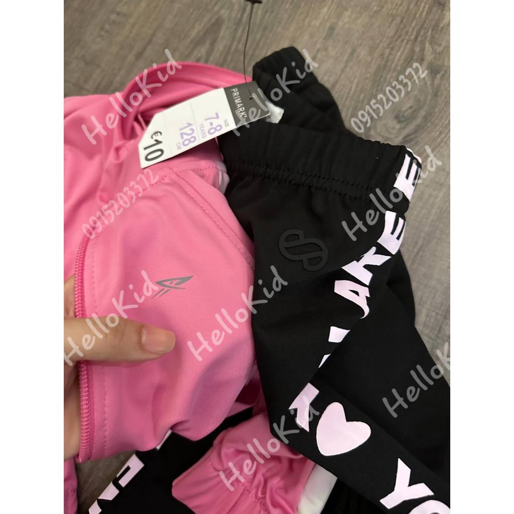 Bộ khoác thể thao Prima bé gái viền chữ