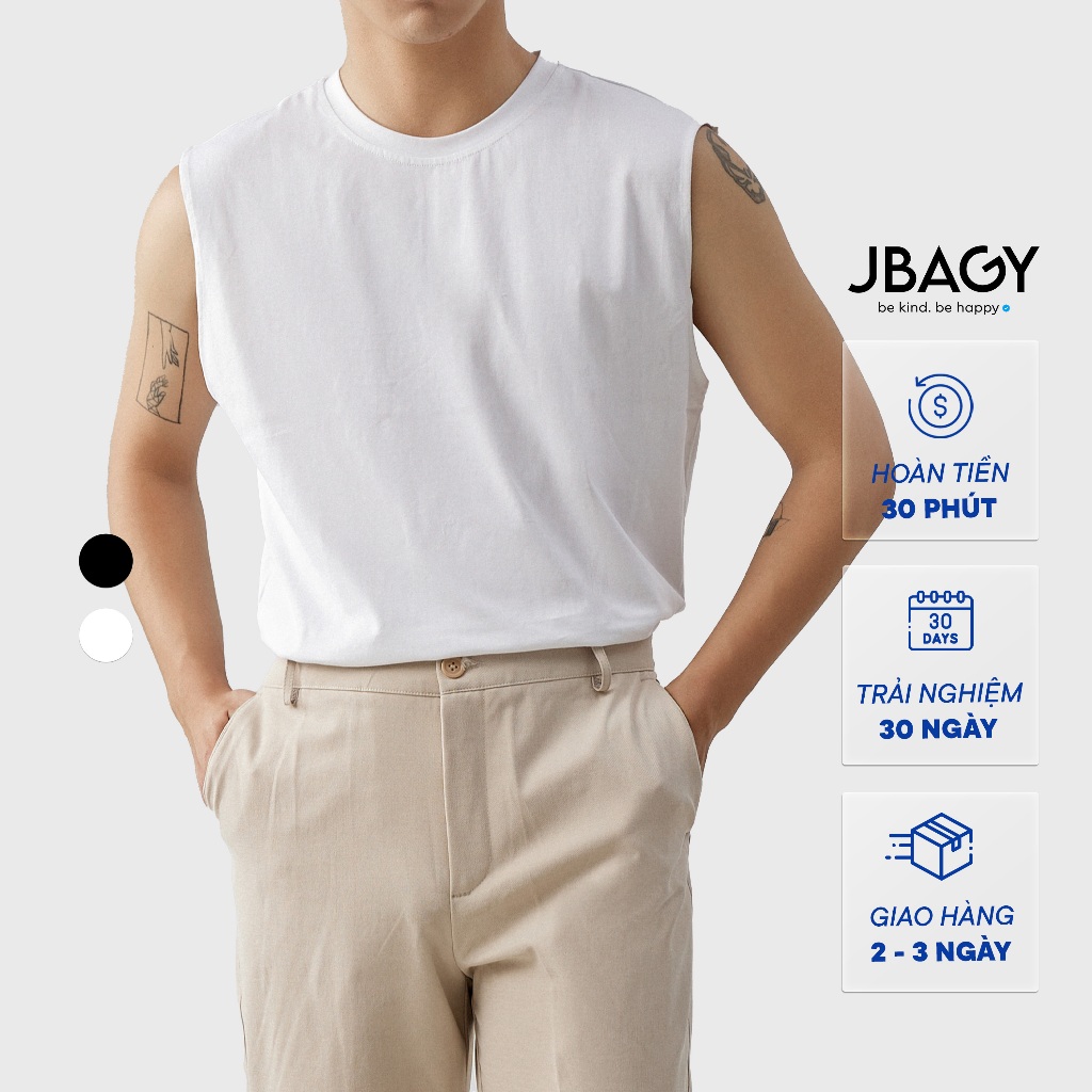 Áo thun ba lỗ tank top nam nữ chất liệu cotton thoáng mát thấm hút mồ hôi tốt thương hiệu JBAGY - JT0301