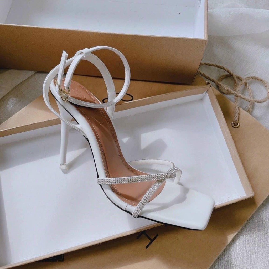 Sandal cao gót quai đá gót ngọc 7p mã 015