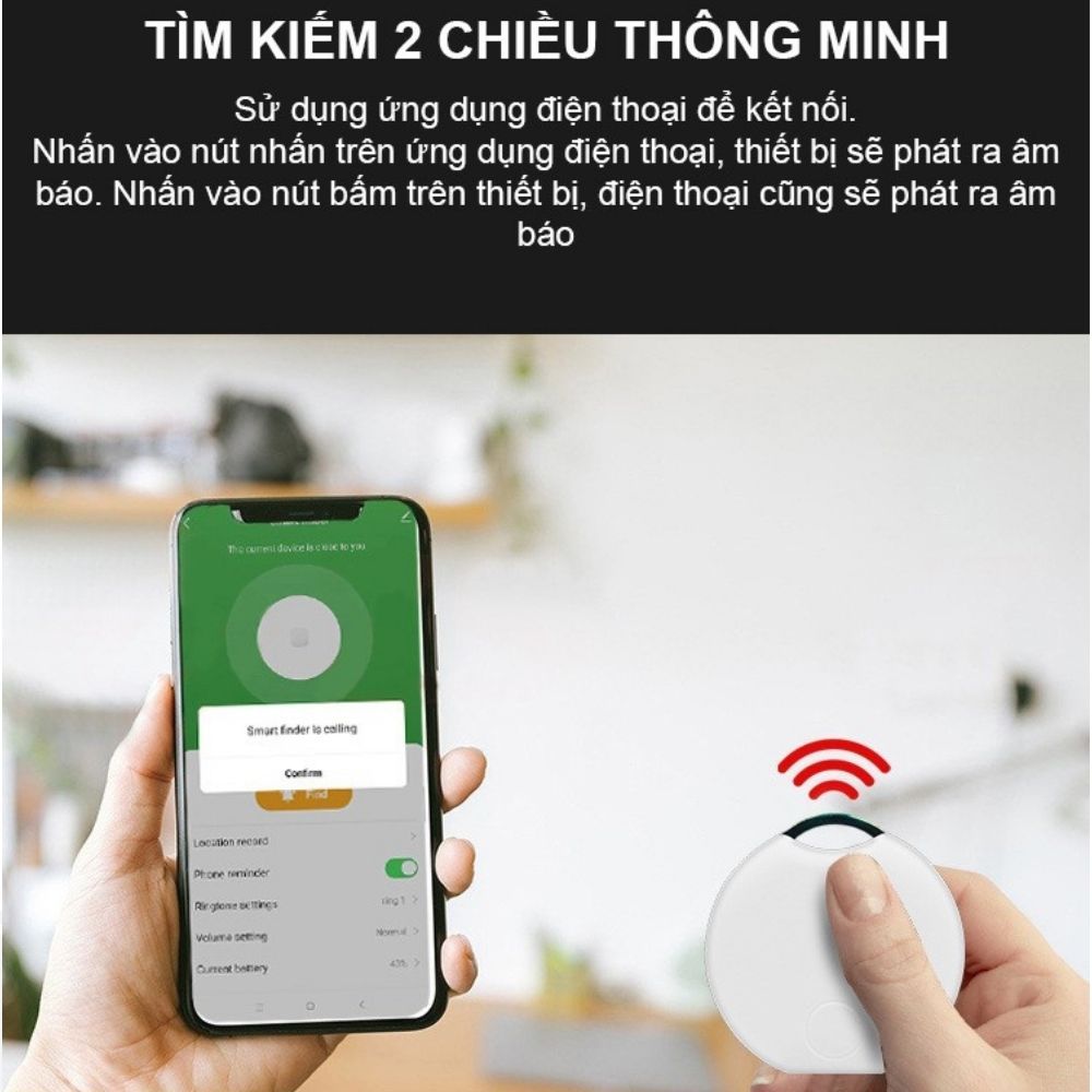 Thiết Bị Định Vị GPS Mini Giấu Kín Chống Thất Lạc Trẻ Em Chó Mèo Túi Ví Tuya L110 Thông Minh Không Dây