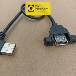 [10 dây] Cáp nối dài USB2.0 đực cái bắt vít 30cm