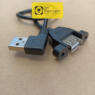 [10 dây] Cáp nối dài USB2.0 đực cái bắt vít 30cm