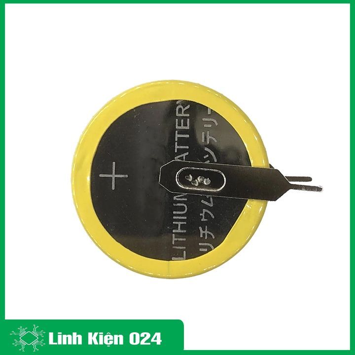 Pin liền đế CR2450 3V pin chân hàn khoảng cách 2 chân 10mm