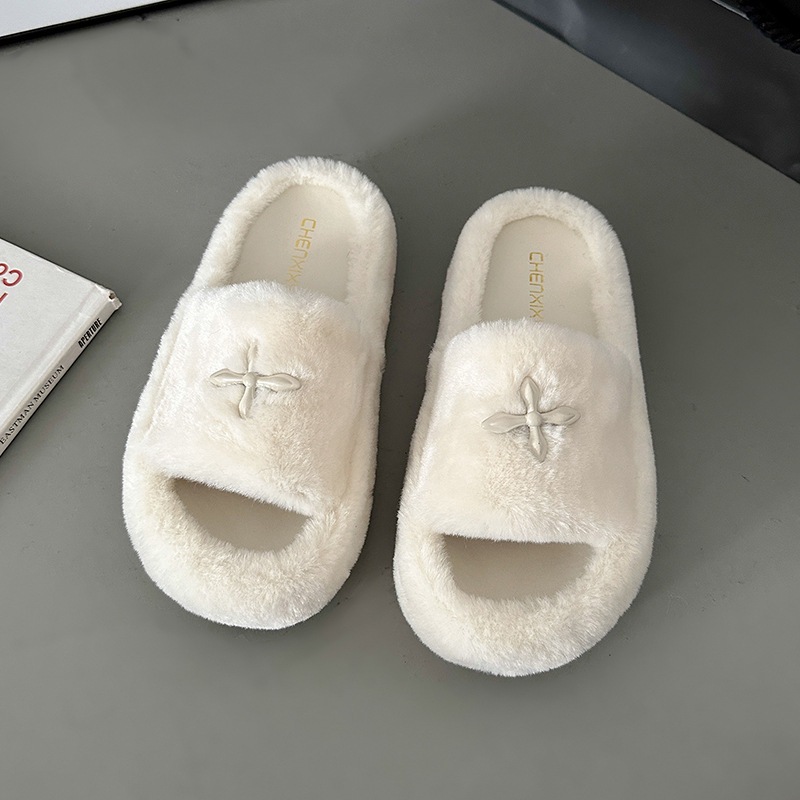 Dép lông nữ quai ngang đế dày HOT 2023 cao êm chân, chống trơn trượt dép bông cao cấp