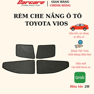 Rèm che nắng theo xe Toyota Vios 2003-2007, 2008- 2013, 2014-2017, 2019-2024- Bộ 4 tấm dính nam châm VN