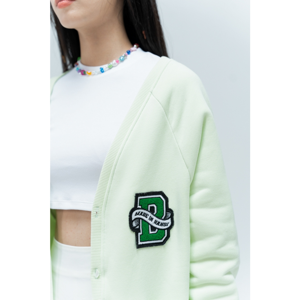 Áo Khoác Nỉ BOO Dáng Rộng Unisex Đính Patch B