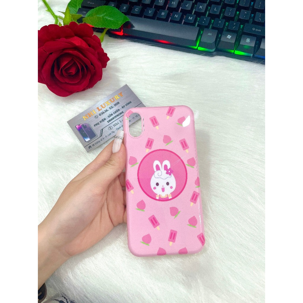 ỐP IPHONE THỎ HỒNG DỄ THƯƠNG DÒNG X/XS