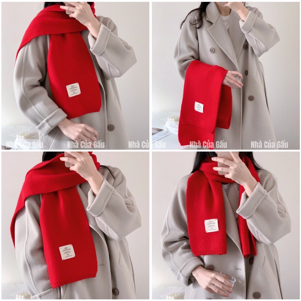 Khăn len quàng cổ lông thỏ 3 màu hàng loại 1