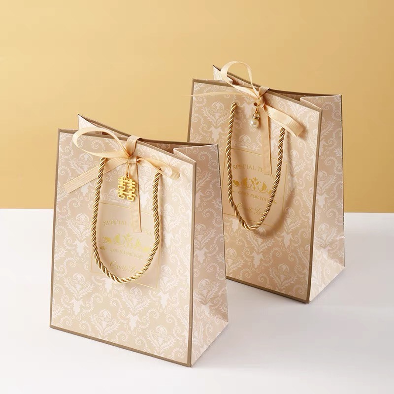 Túi đựng quà cảm ơn kèm nơ ruy băng nhiều màu  - HeBe Store