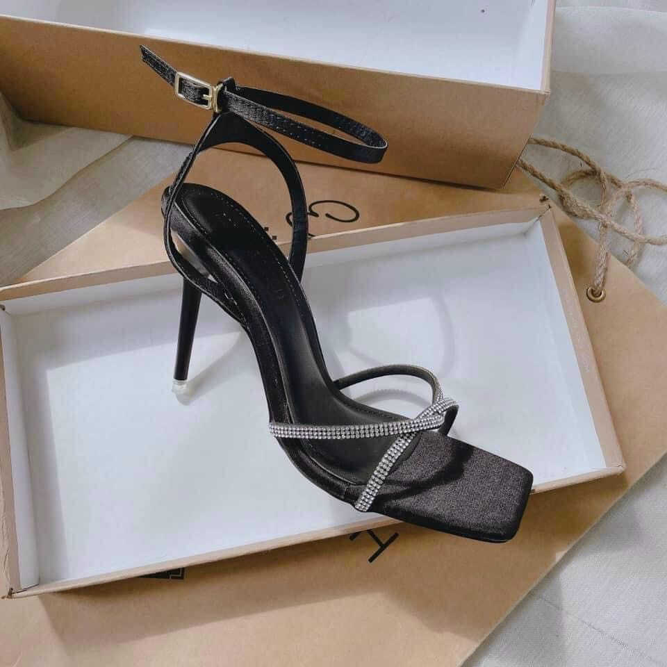 Sandal cao gót quai đá gót ngọc 7p mã 015
