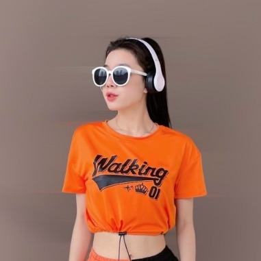 Áo Croptop Walking Hỗ trợ Tập Gym, Yoga, đồng phục đội nhóm,biểu diễn nữ