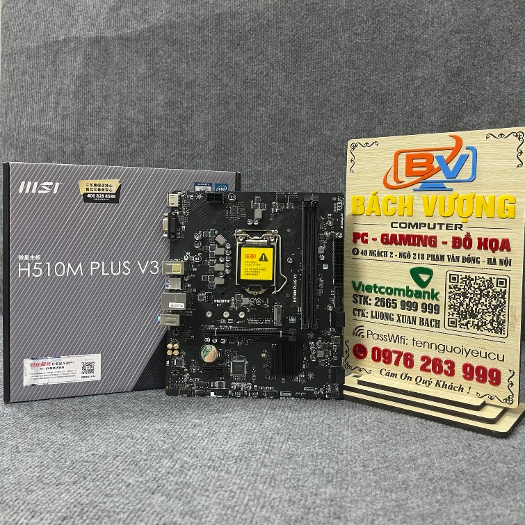 MAINBOARD MSI H510M PLUS V3 NEW BOX  BẢO HÀNH 36 THÁNG
