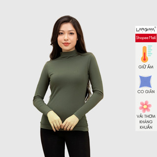 Áo Giữ Nhiệt Nữ Cổ Cao LAROMA | Giữ Ấm - Siêu Co Dãn - Vải Thơm - Kháng Khuẩn