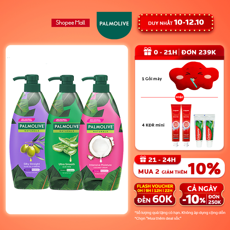 Dầu gội Palmolive kèm dầu xả chiết xuất thiên nhiên 600ml