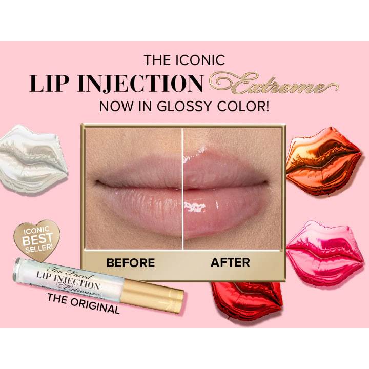 Toofaced son dưỡng bóng 29$ căng mọng môi Lip Injection Extreme Lip Plumper Hydrating Plumping Lip Gloss