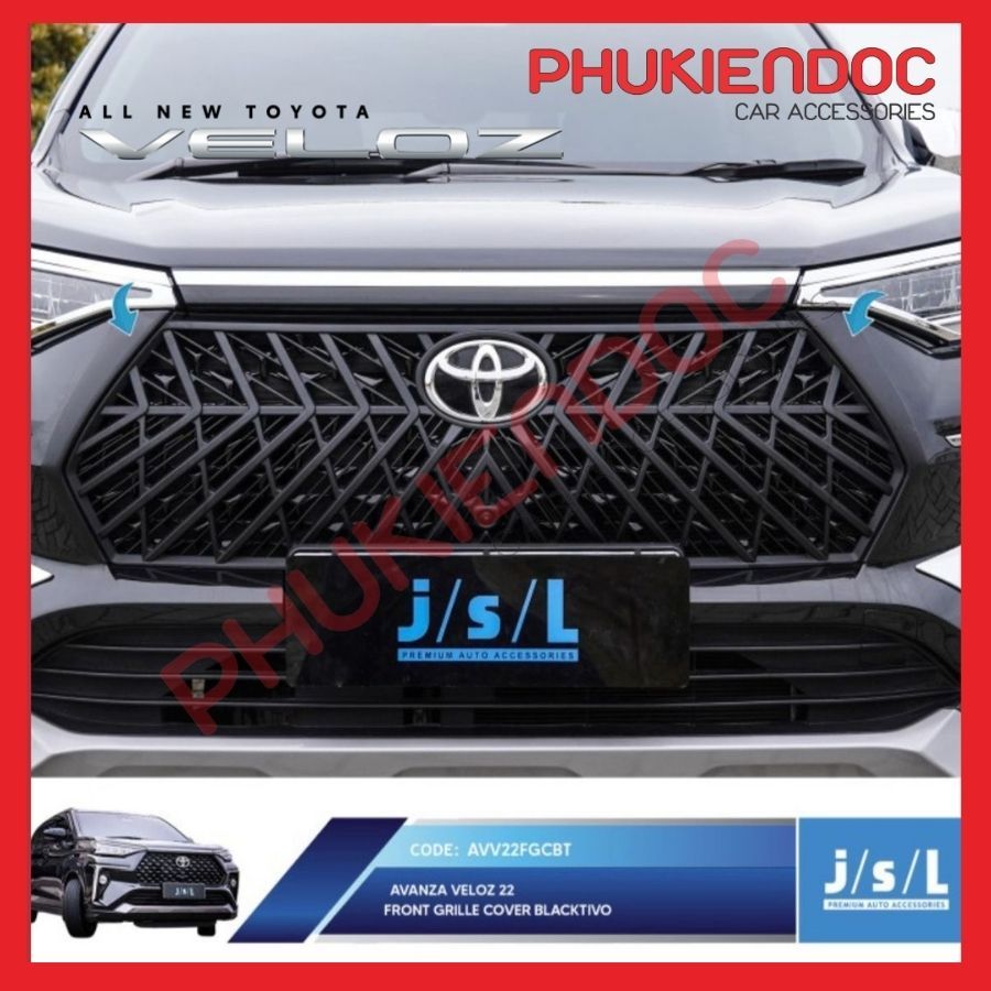 Ốp viền ca lăng Toyota Veloz/Avanza 2020 - 2023 nhập Indonesia