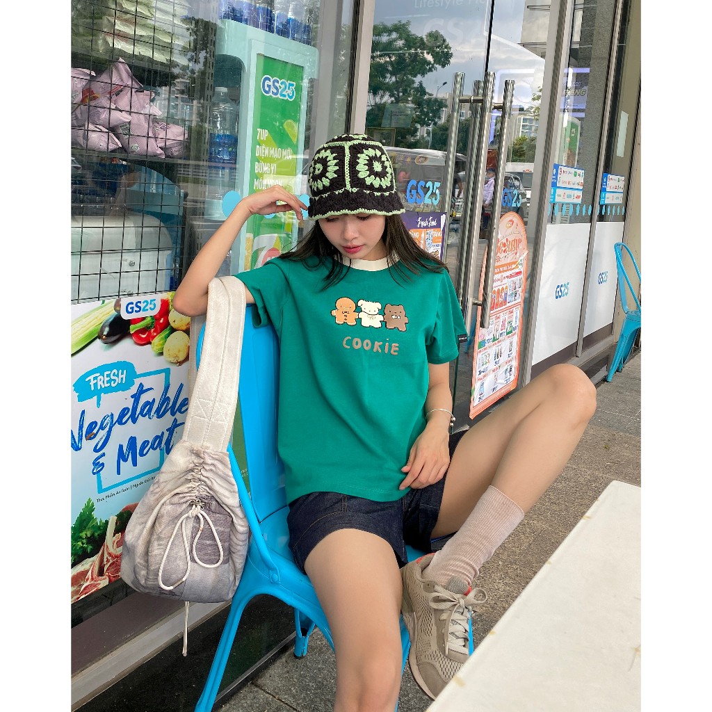 Áo Thun Nữ OLARI Thun Cotton 2 Chiều - OL443 - Cookie Tee