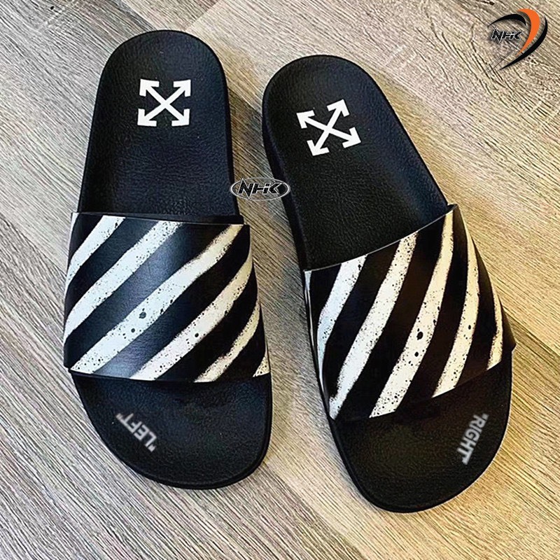 Dép quai ngang,Off White cao cấp đế cao 3cm đi êm chân chống trơn trượt không thấm nước.