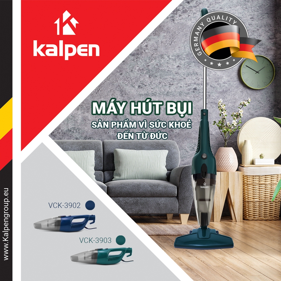 Máy hút bụi gia đình Kalpen VCK-3903 , cs 800W, Dung tích 1000ml
