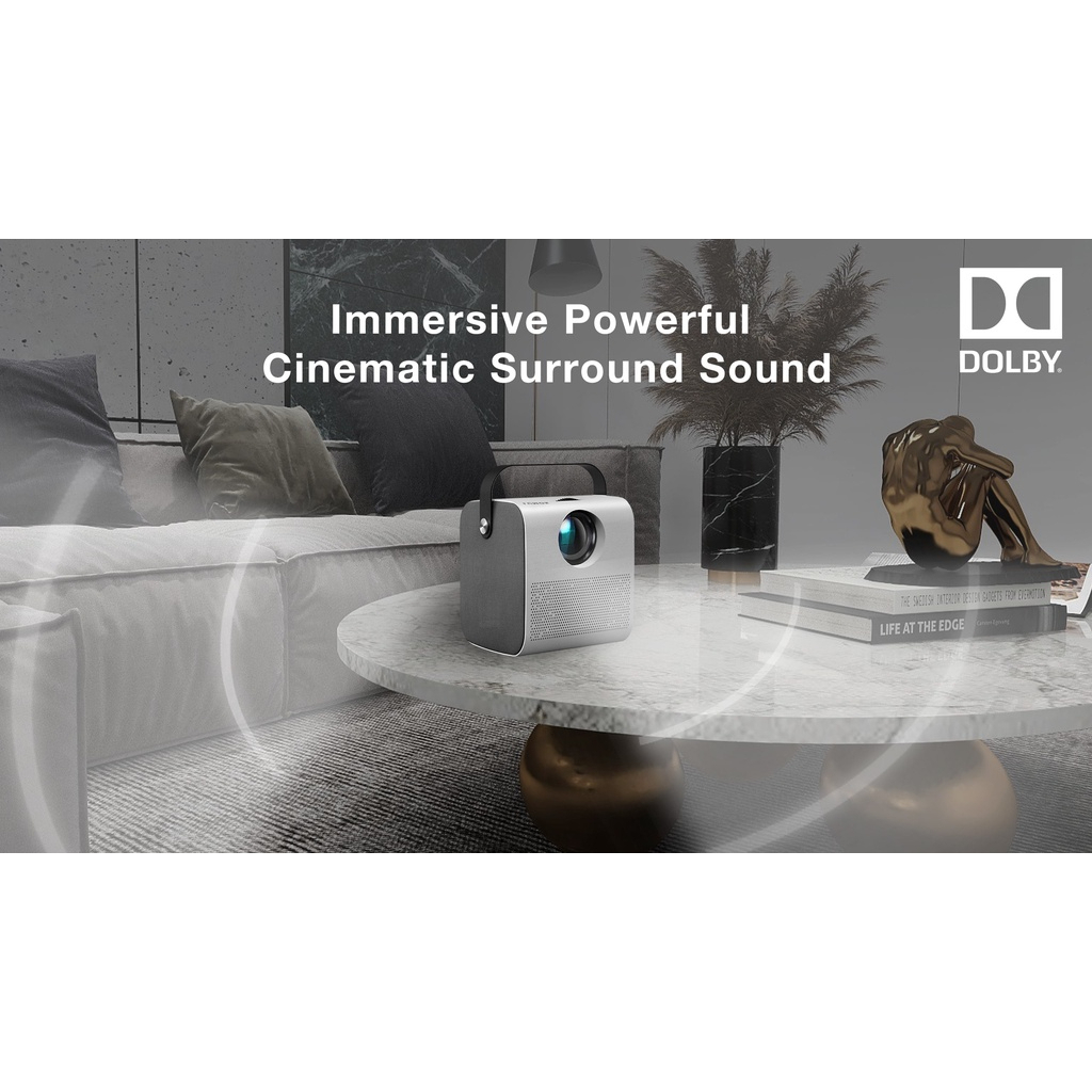 Máy chiếu Android Q3 PRO Mini 8500 Lumens HD 1080P 4K WiFi LED Projector.