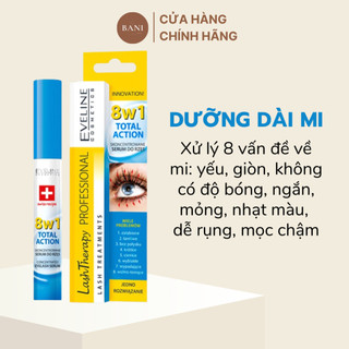 Dưỡng mi eveline 8in1 dưỡng dài dày và cong mi