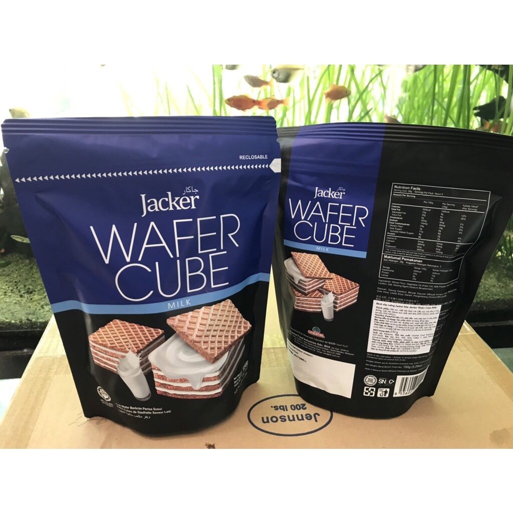 Bánh Xốp Kem Jacker Malaysia Hương Sữa Wafer Cube Milk