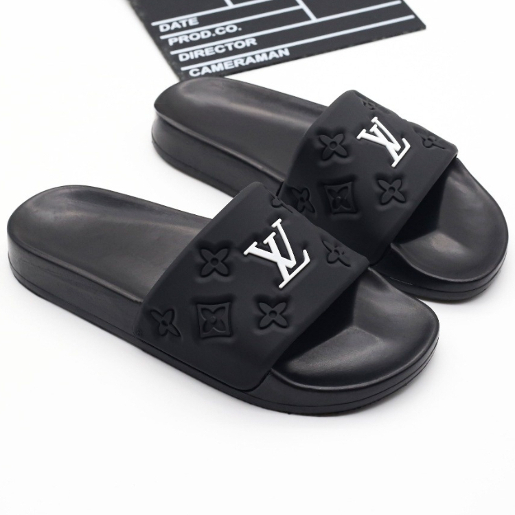 Dép Nam LV Quai Ngang ĐẾ PU Đi êm Chân Kiểu Dáng Thời Trang Năng Động