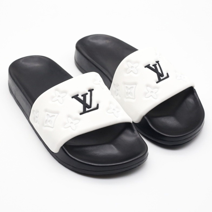 Dép Nam LV Quai Ngang ĐẾ PU Đi êm Chân Kiểu Dáng Thời Trang Năng Động