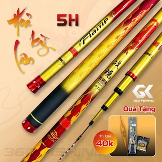 Cần câu tay hoả kỳ lân 5h cần câu đài câu đơn cacbon cần câu cá tặng kèm ngọn