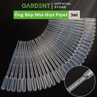 Ống bóp nhỏ giọt pipet gardent pipet pastuer nhựa 3ml có chia vạch