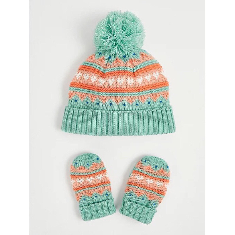 Set mũ len & găng George siêu xinh siêu đáng yêu cho bé cưng