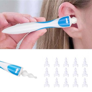 Dụng cụ lấy ráy tai Dụng Cụ Vệ Sinh Tai thông minh với 16 đầu silicon mềm mại thuận tiện sáng tạo