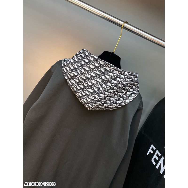 Áo hoodie mũ dio hoạ tiết dệt vân nỉ bông,áo khoác hoodie hoạ tiết dệt vân dio đơn giản