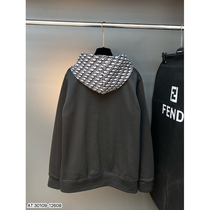 Áo hoodie mũ dio hoạ tiết dệt vân nỉ bông,áo khoác hoodie hoạ tiết dệt vân dio đơn giản