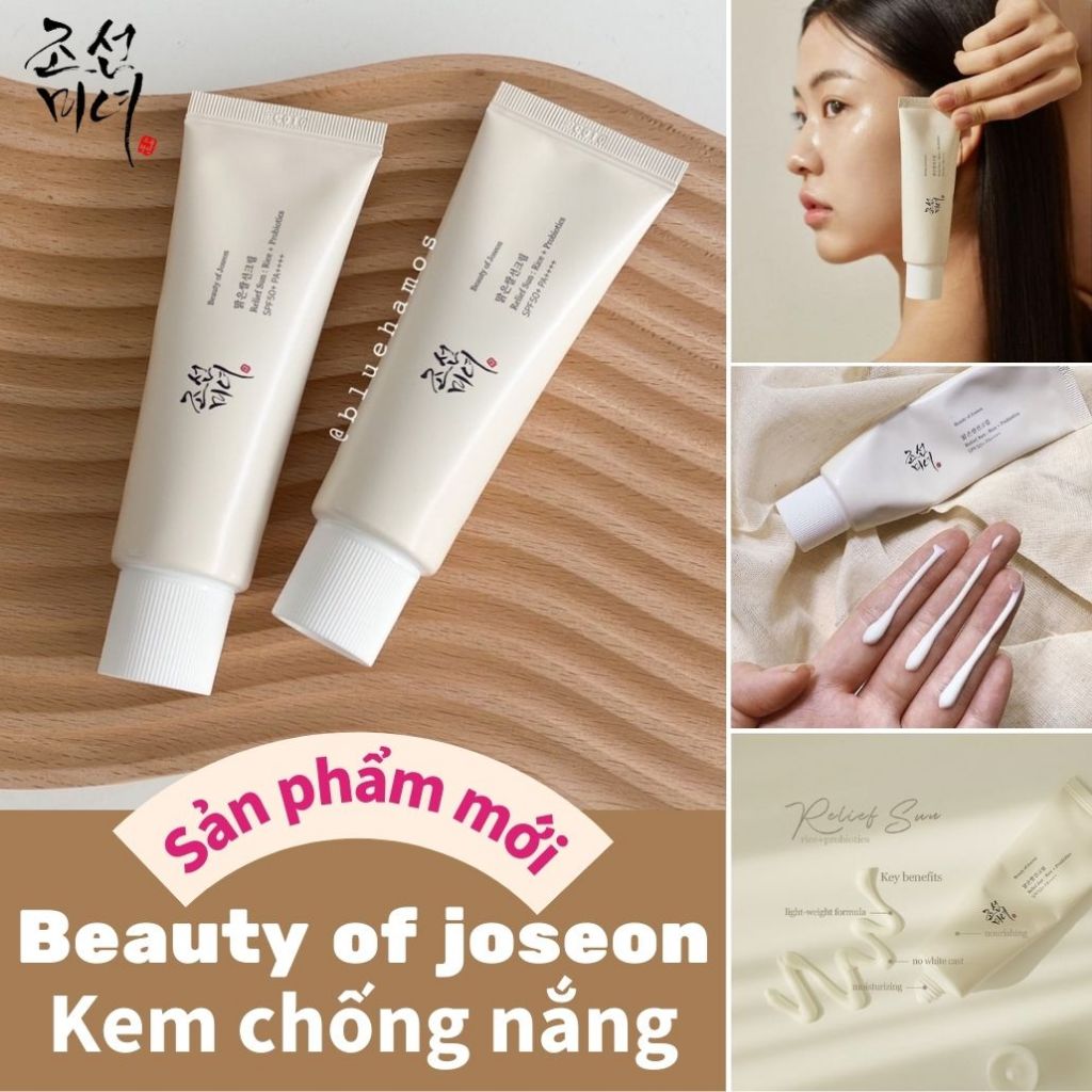 Kem chống nắng hoá học BEAUTY OF JOSEON Relief Sun Rice+ Probiotics 50ml