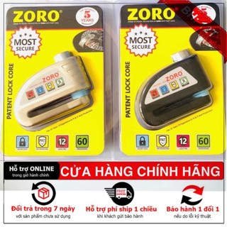 ổ khóa đĩa xe máy báo động chống trộm ZORO ⚡FREE SHIP⚡khóa phanh dĩa xe công nghệ Mỹ-bảo hành 5 năm,màu trắng
