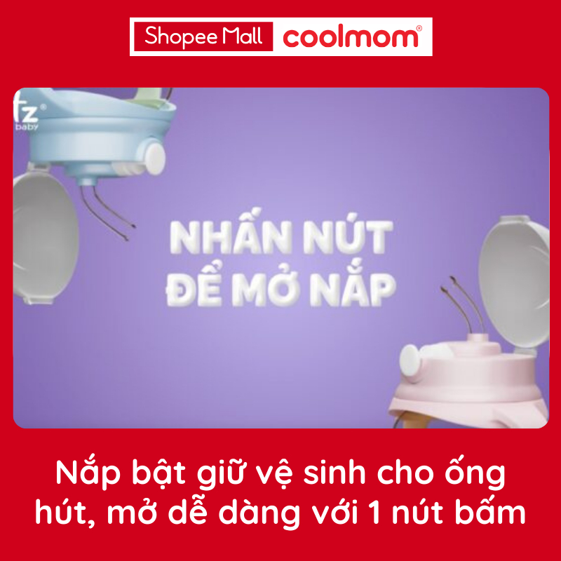 Bình tập uống tritan bật hút 2 tay cầm Fatzbaby với phao 360 độ 250ml FB0250N