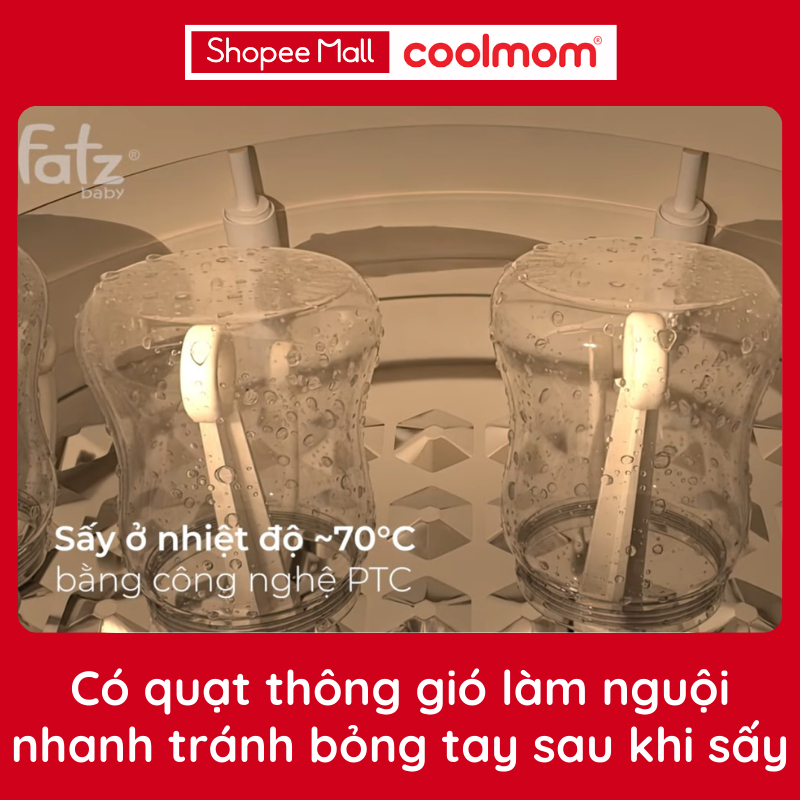 Máy úp bình sữa và tiệt trùng sấy khô FATZBABY UVC TIDY 1 - FB4268WM