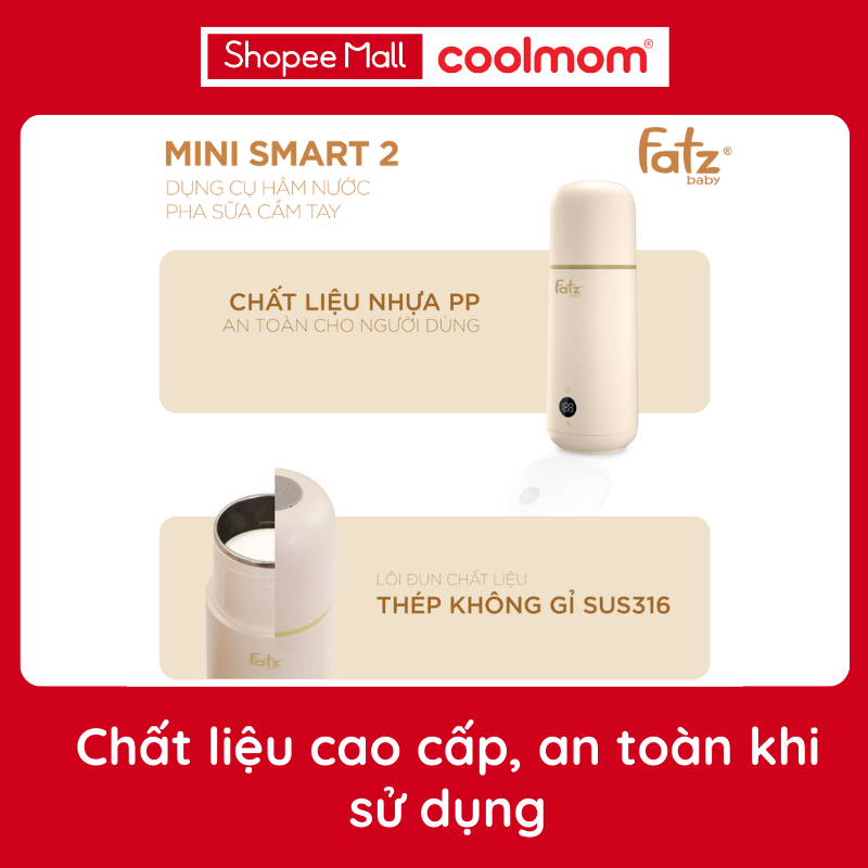 Dụng cụ hâm nước pha sữa cầm tay Fatzbaby Mini Smart 2 FB3625VA