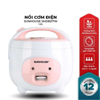 Nồi Cơm Điện 1.2L SUNHOUSE SHD8217W - Bảo Hành Chính Hãng 12 Tháng