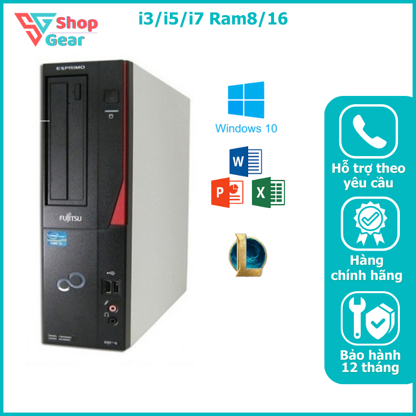 Case Máy Tính Bộ Fujitsu Core i7 i5 i3 , Ram 8G, 16gb SSD 128GB, SSD 256GB ( Bảo hành 1 năm)