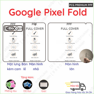 Dán PPF Google Pixel Fold loại trong, nhám dành cho màn hình, mặt lưng, bản lề