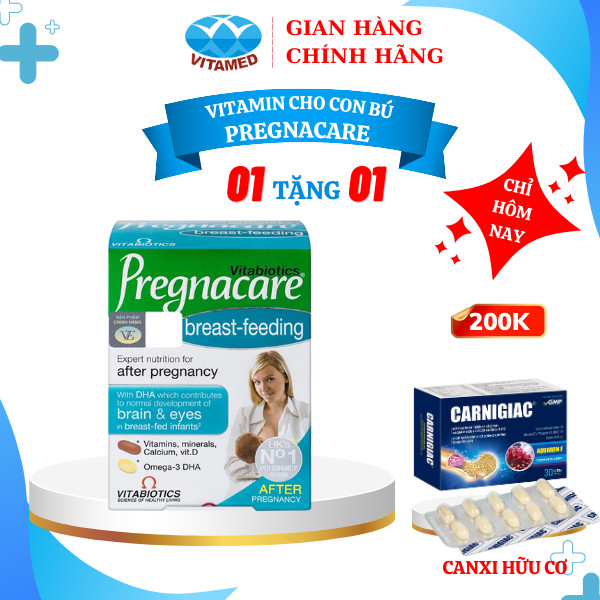 [ Mua 1 Tặng 1 ] Pregnacare Breast-feeding - Bổ Sung Vitamin Và Khoáng Chất Cho Phụ Nữ Cho Con Bú Hộp 84 Viên