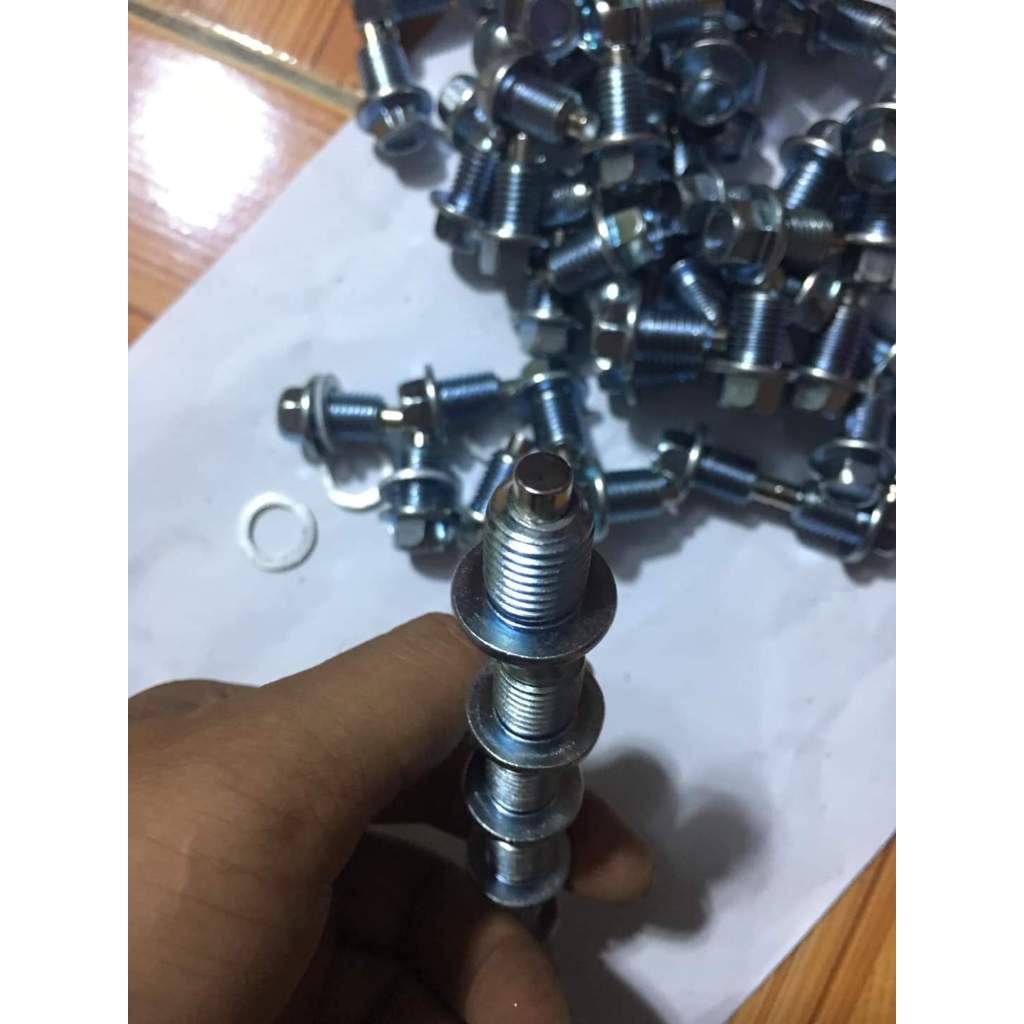 Ốc xả nhớt nam 12mm châm hút cặn bẩn, mạt kim loại bảo vệ động cơ xe máy , xe số , xe ga honda yamaha