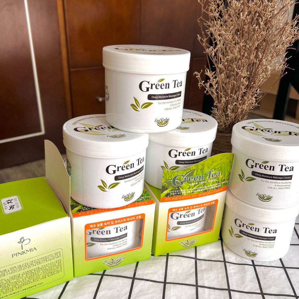 Kem massage Trà Xanh Green Tea Pinkmia - Hàng Chuẩn Có Vỏ Hộp Đầy Đủ