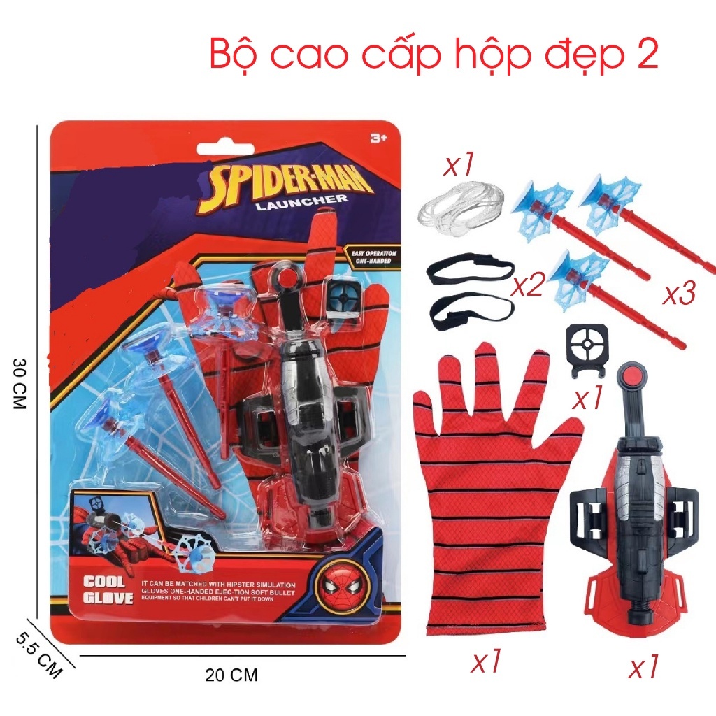Đồ Chơi Siêu Nhân Spiderman Người Nhện Bắn Tơ, Găng Tay Người Nhện Bắn Tơ Độc Đáo Siêu Nhân Nhện Spider Man Cho Bé