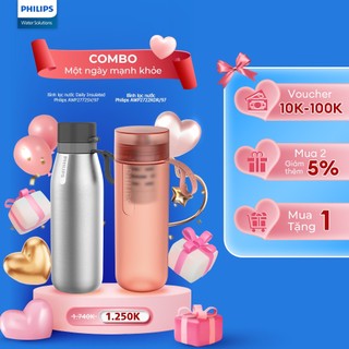 Combo Bình Lọc Nước Giữ Nhiệt Philips Insulated AWP2772SV & Daily AWP2712RDR Cho Một Ngày Khỏe Mạnh