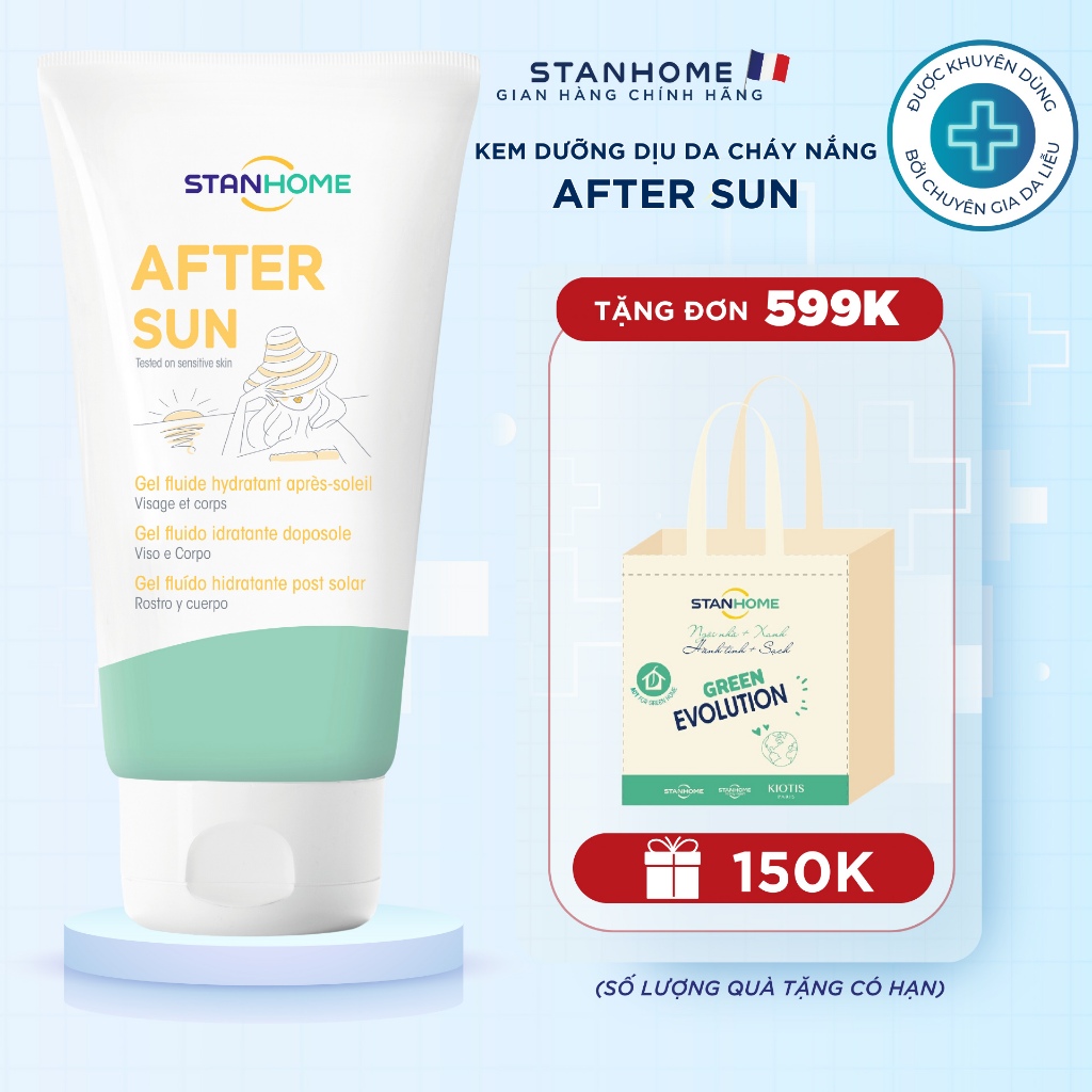 Kem Dưỡng Phục Hồi Da Sau Khi Ra Nắng STANHOME After Sun Extra Chống Lão Hóa Da Nhạy Cảm 150ML