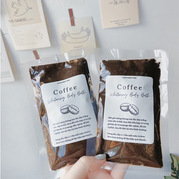 Tắm trắng cà phê chiết xuất thiên nhiên, trắng da an toàn 50gr Mây Beauty Official
